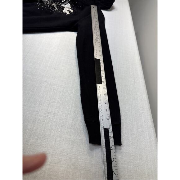 Y2K Southpole Streetwear Graphic Bling Hoodie Black Zip Up Youth Lg - Picture 9 of 12